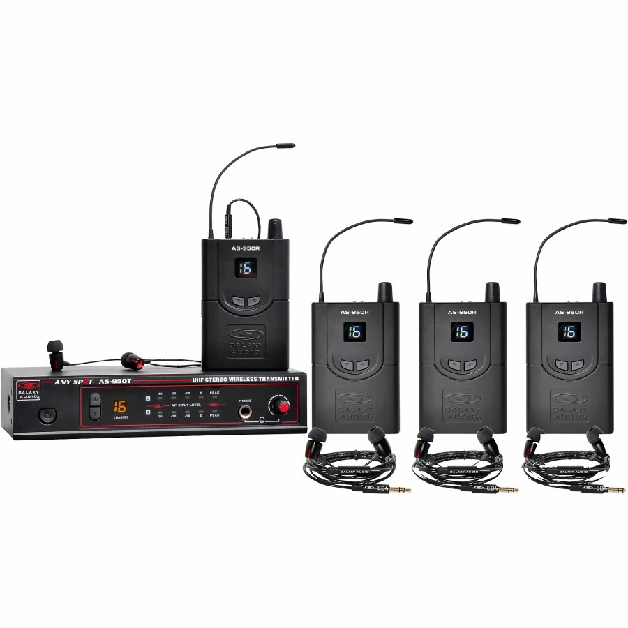 Live Sound Galaxy Audio | Galaxy Audio As-950-4 Band Pack Wireless In-Ear Monitor System Band N