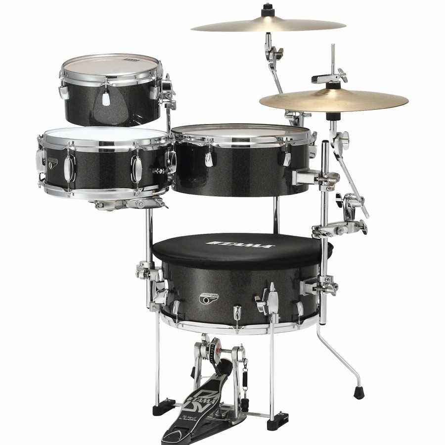 Drums TAMA Drum Sets | Tama Cocktail-Jam 4-Piece Shell Pack With Hardware Midnight Gold Sparkle