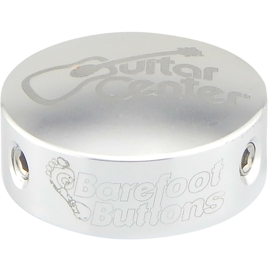 Amps & Effects Barefoot Buttons Effects Pedal Accessories | Barefoot Buttons V1 Guitar Center Standard Footswitch Cap Silver