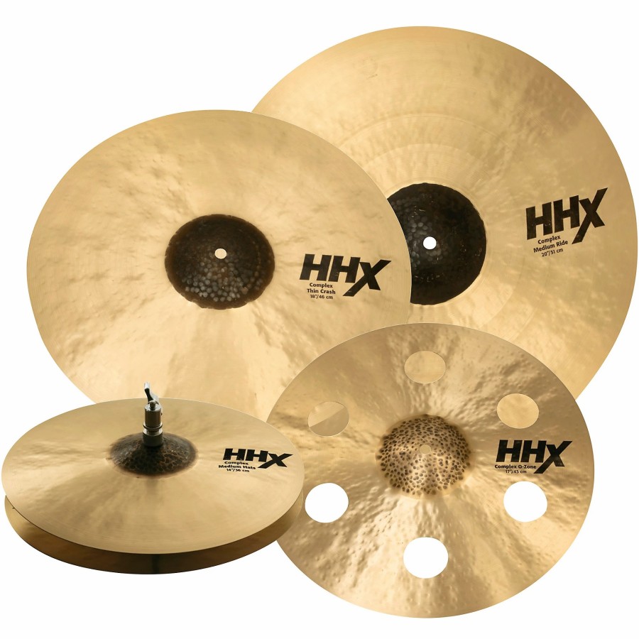 Drums SABIAN Cymbal Packs | Sabian Hhx Complex Cymbal Set With Free 17" O-Zone Crash