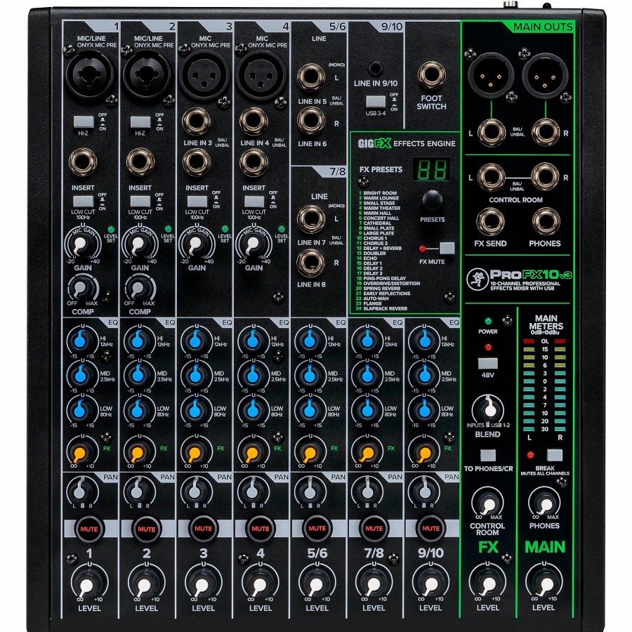 Recording Mackie | Mackie Profx10V3 10-Channel Professional Effects Mixer With Usb