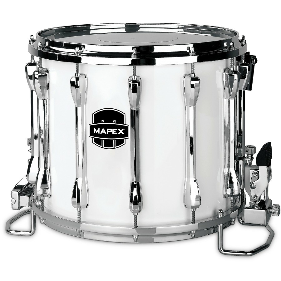 Band & Orchestra Mapex | Mapex Qualifier Deluxe Series High Tension Marching Snare Drum 14 X 12 In. Gloss White