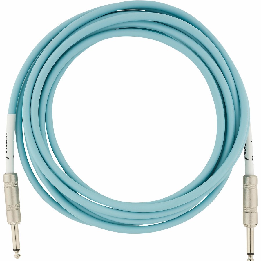 Guitars Fender Instrument Cables | Fender Original Series Straight To Straight Instrument Cable 15 Ft. Daphne Blue