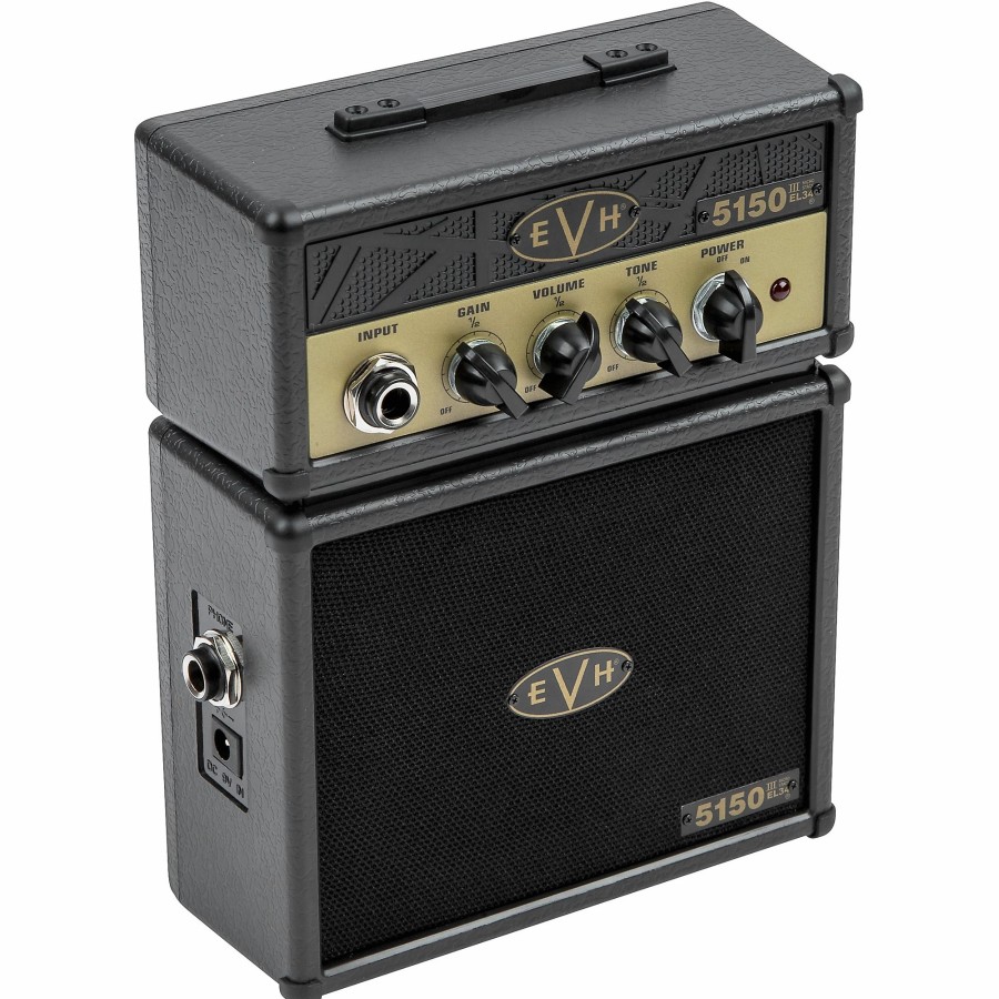 Amps & Effects EVH Mini Amps | Evh 5150Iii Micro Stack El34 1W 1X3 Mini Guitar Combo Amp Black And Gold