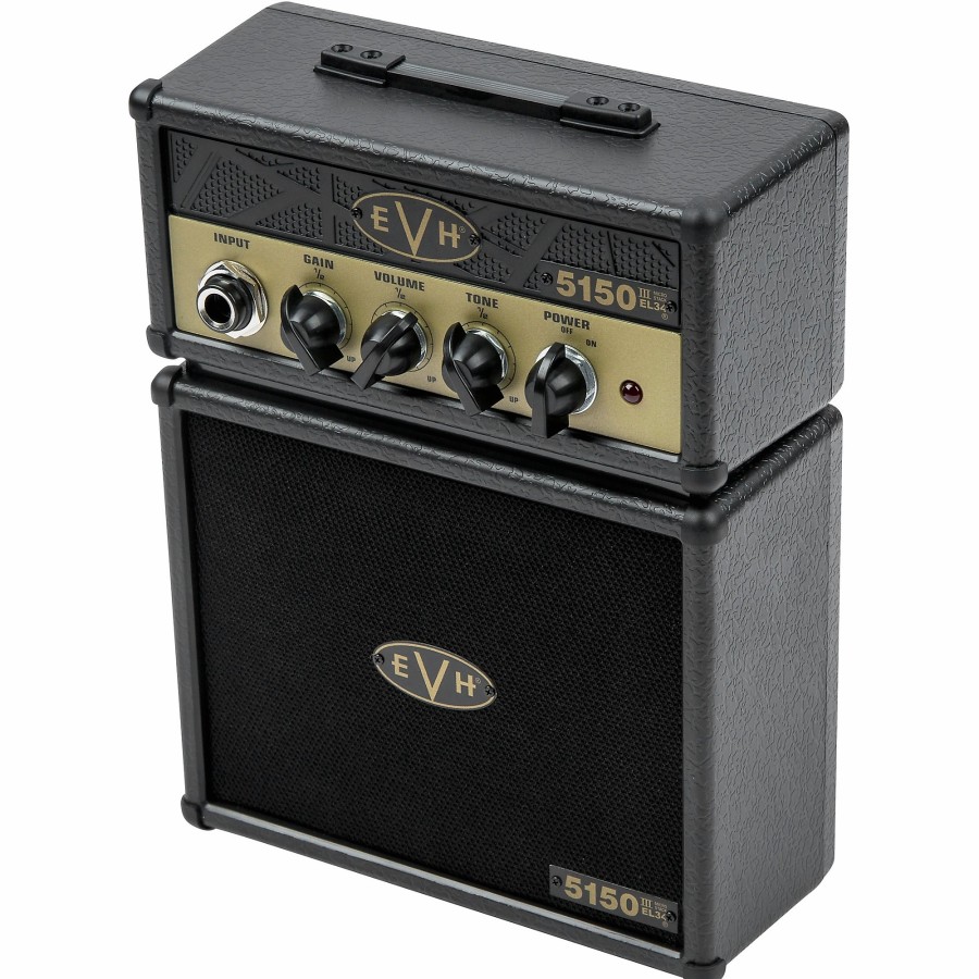 Amps & Effects EVH Mini Amps | Evh 5150Iii Micro Stack El34 1W 1X3 Mini Guitar Combo Amp Black And Gold