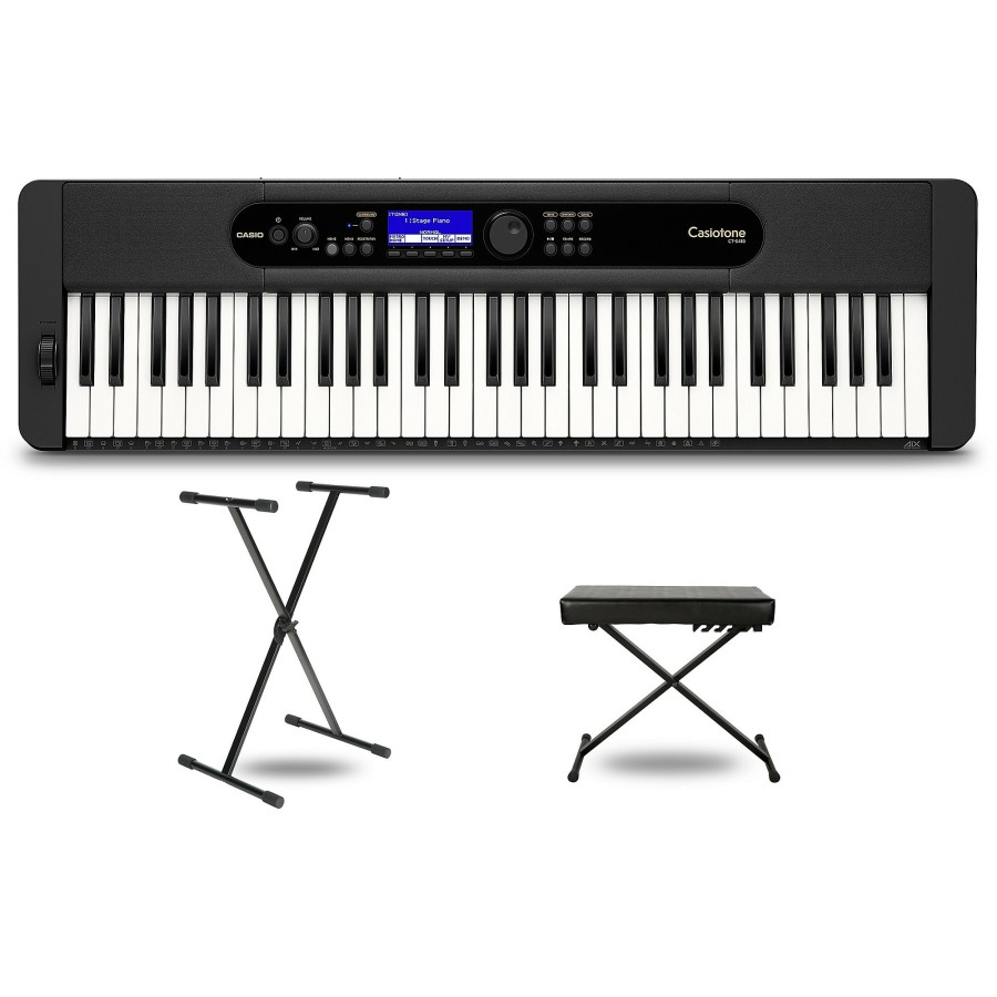 Keyboards & Midi Casio | Casio Casiotone Ct-S410 Keyboard With Stand And Bench