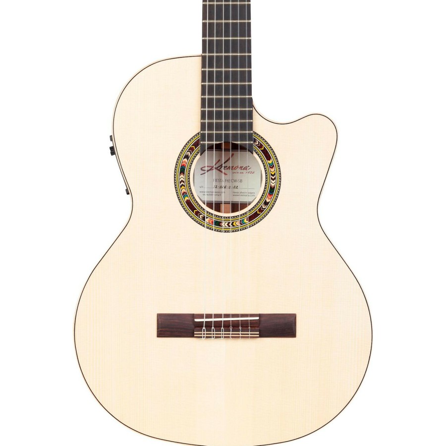 Guitars Kremona | Kremona F65Cw Fiesta Cutaway Acoustic-Electric Classical Guitar Natural