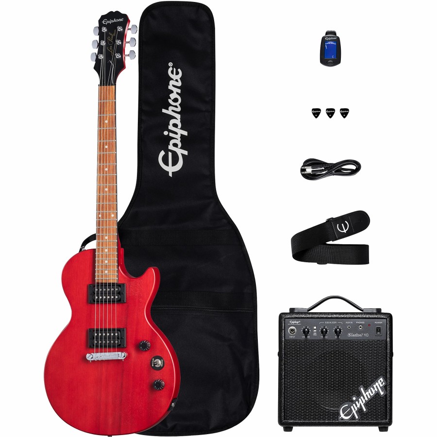 Guitars Epiphone | Epiphone Les Paul Special-I Electric Guitar Player Pack Worn Cherry