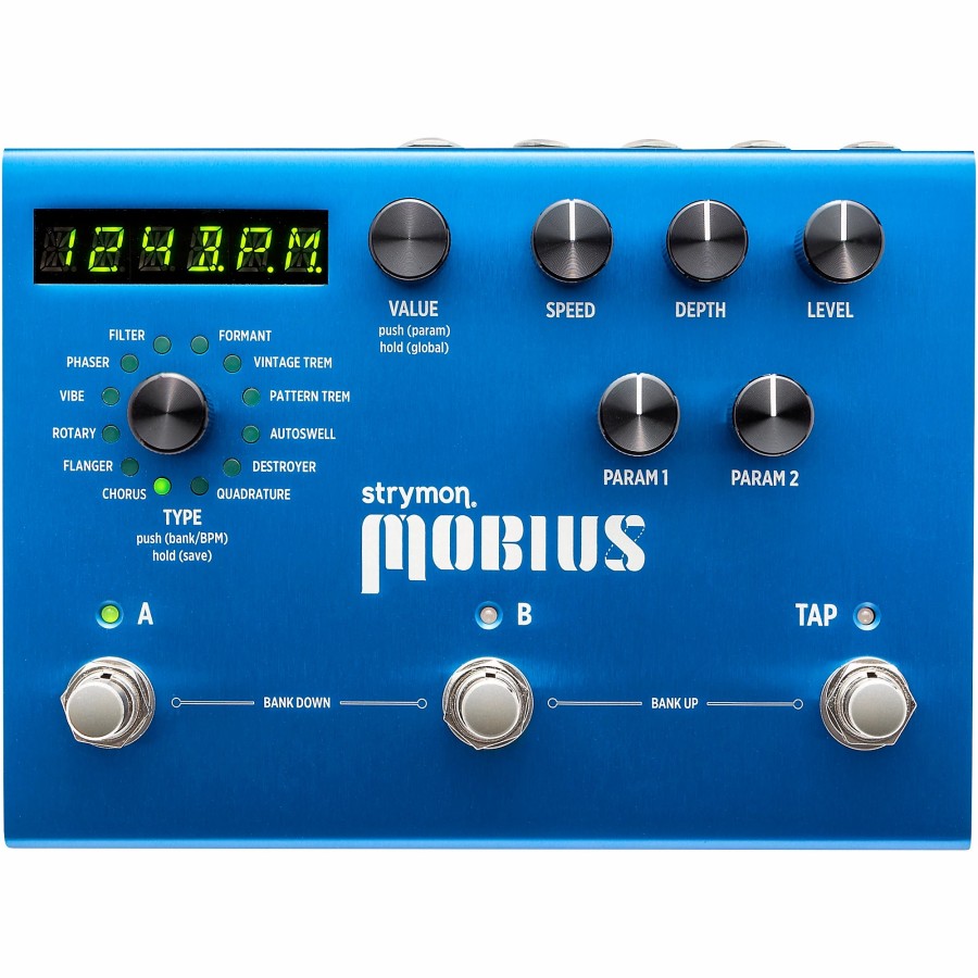 Amps & Effects Strymon Multi-Effects Pedals | Strymon Mobius Multi-Modulation Effects Pedal Blue