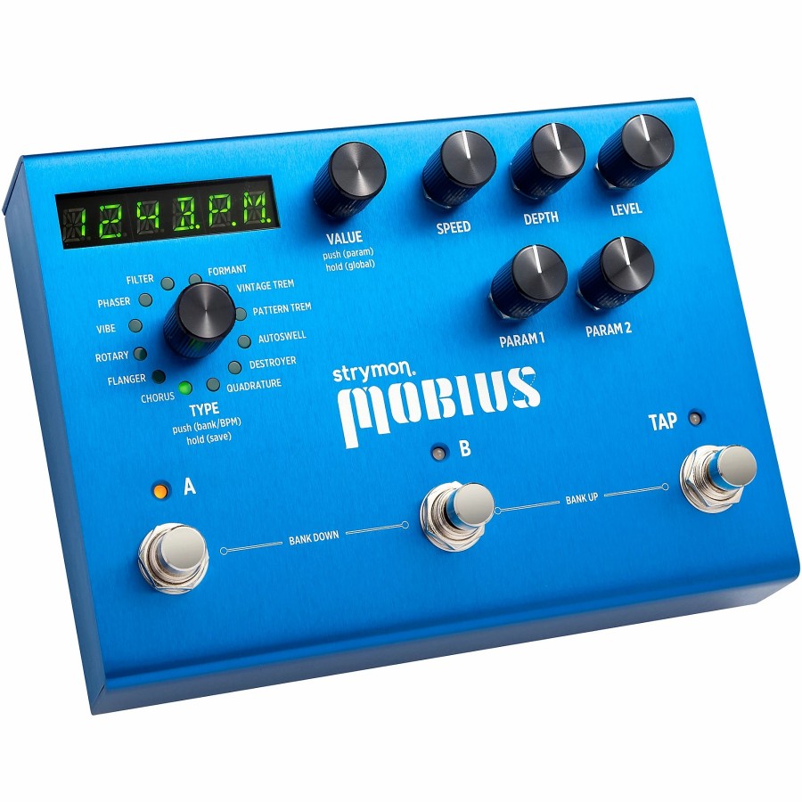 Amps & Effects Strymon Multi-Effects Pedals | Strymon Mobius Multi-Modulation Effects Pedal Blue