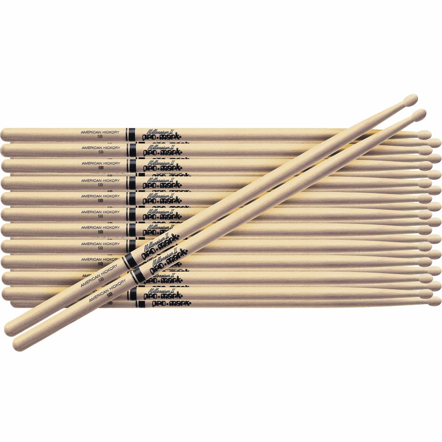 Drums Promark | Promark 12-Pair American Hickory Drumsticks Wood 5A