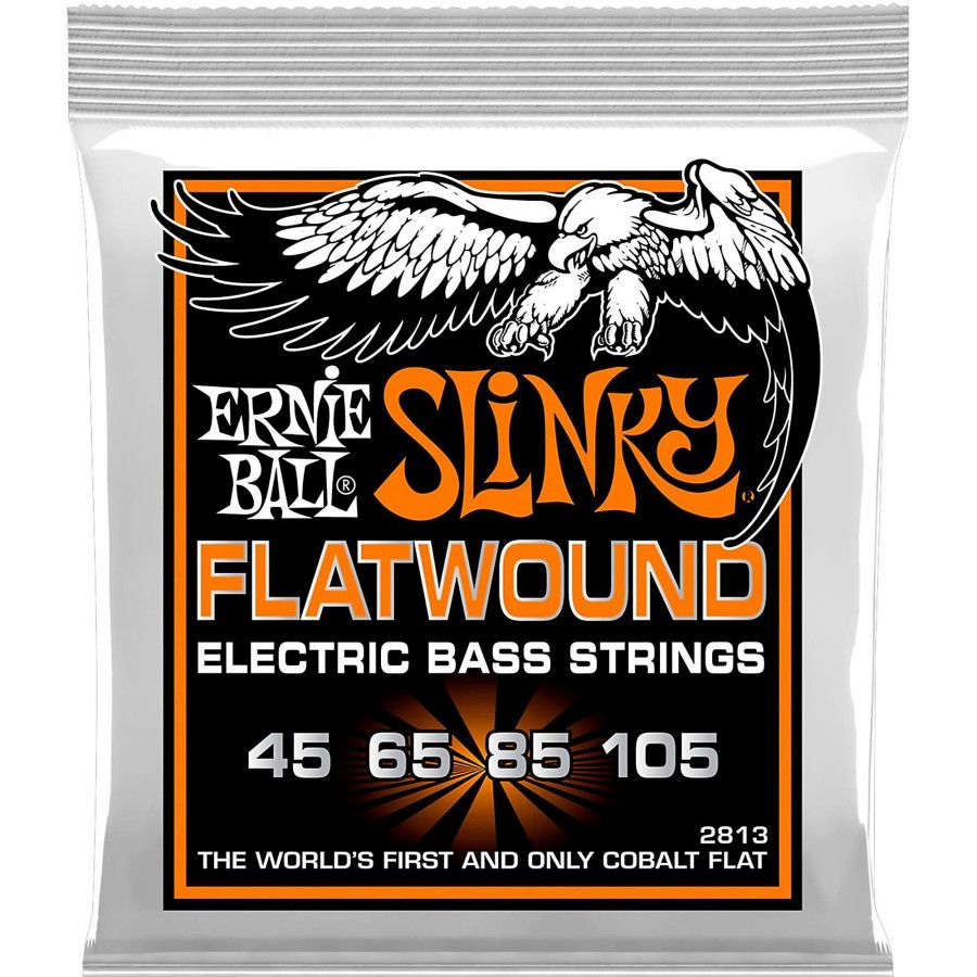 Basses Ernie Ball Bass Guitar Strings | Ernie Ball P02813 Hybrid Slinky Flatwound Bass Strings