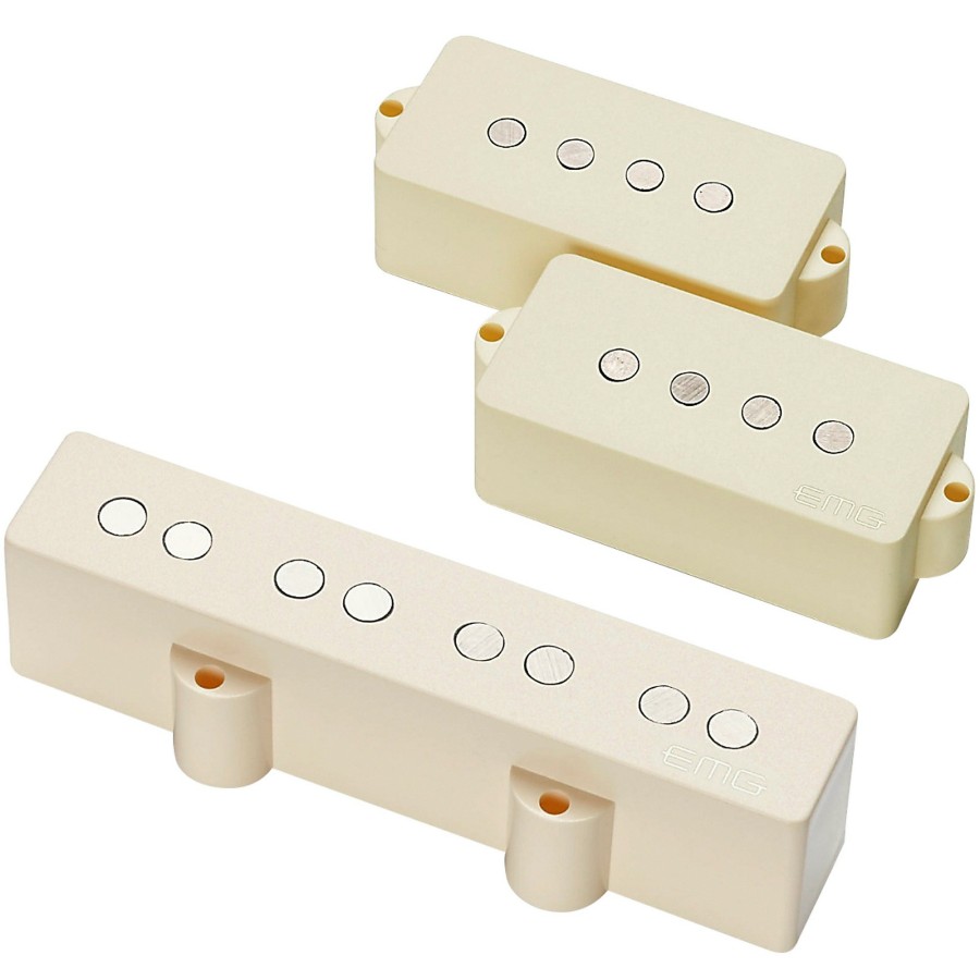 Basses EMG Bass Pickups | Emg Gzr Pj Hz Set Geezer Butler Passive Pj Hz Ivory