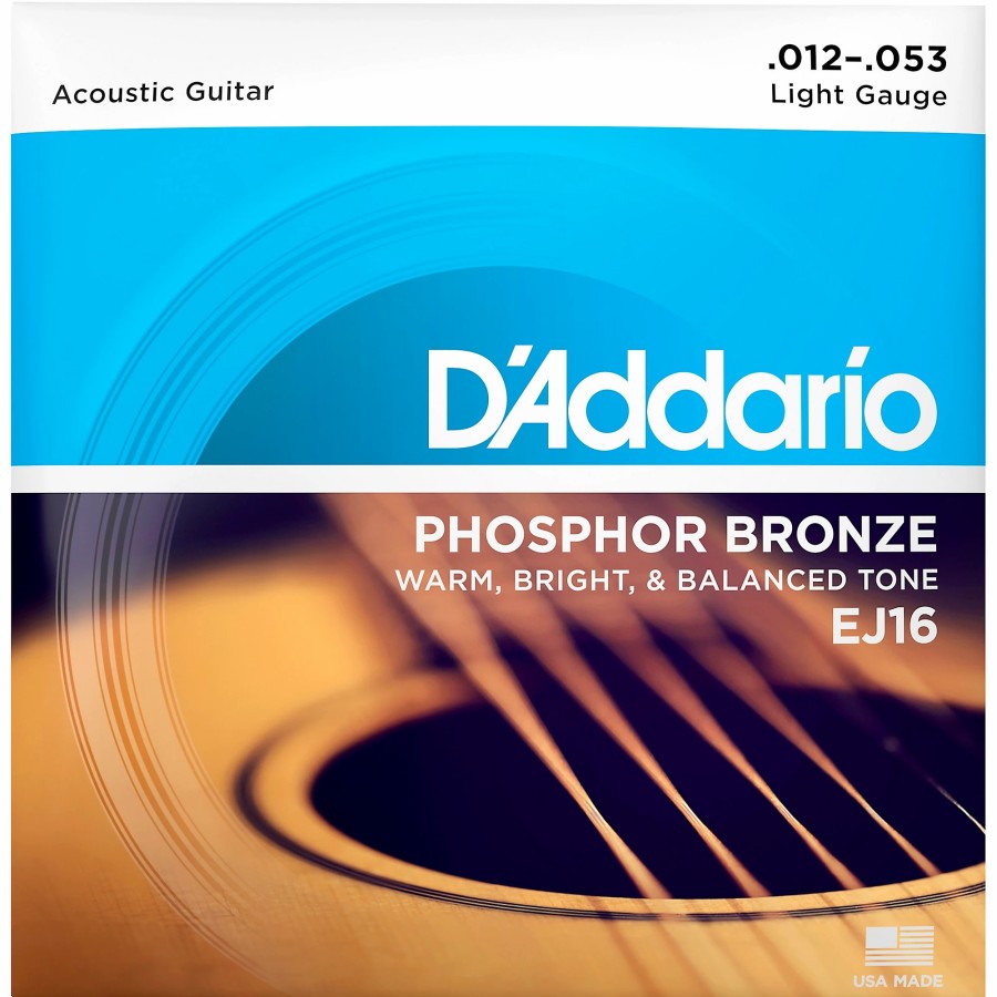 Guitars D'Addario Guitar Strings | D'Addario Ej16 Phosphor Bronze Light Acoustic Guitar Strings Single Pack