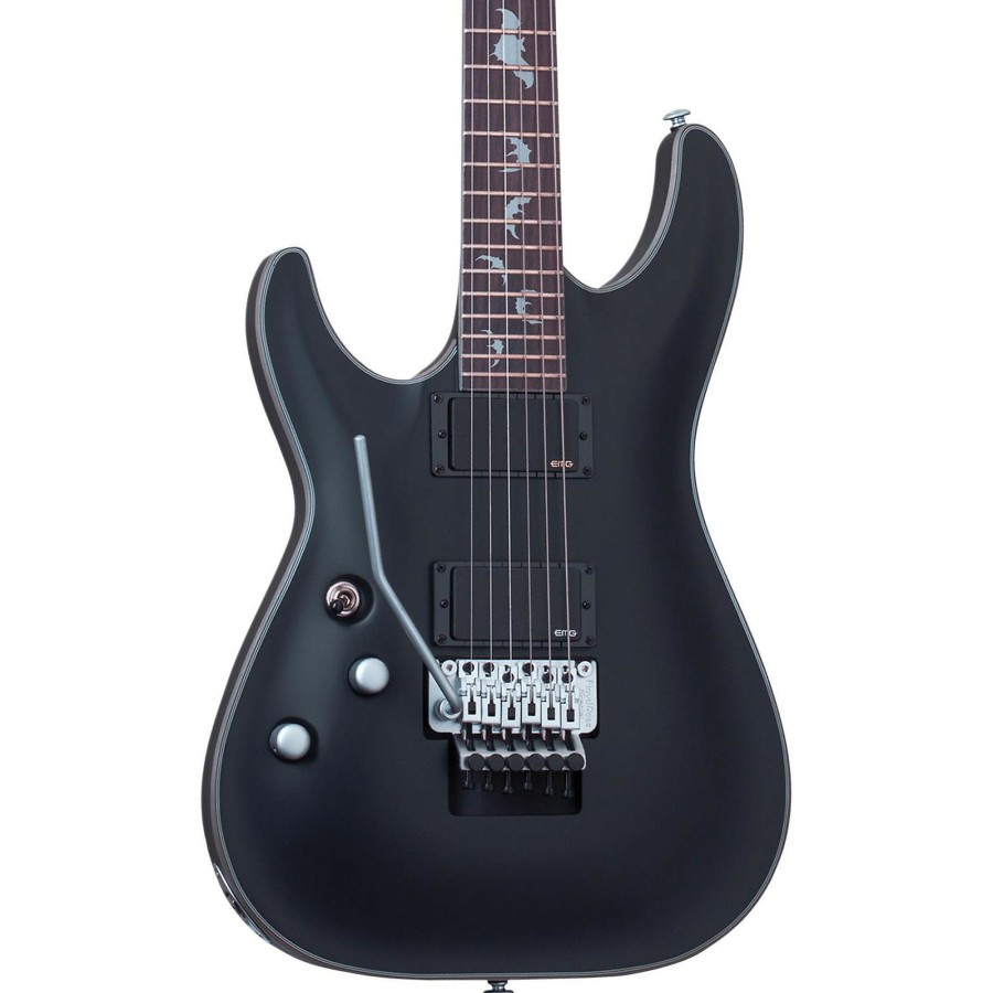 Guitars Schecter Guitar Research Left Handed | Schecter Guitar Research Damien Platinum 6 With Floyd Rose Left-Handed Electric Guitar Satin Black