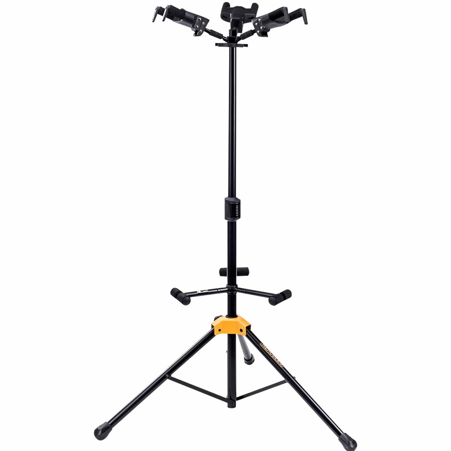 Guitars Hercules Guitar Stands | Hercules Gs432Bplus Plus Series Universal Auto Grip Triple Guitar Stand With Foldable Backrest