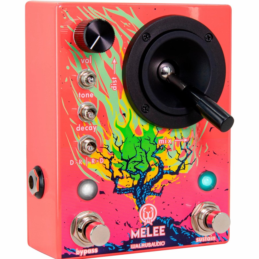 Amps & Effects Walrus Audio Delay & Reverb | Walrus Audio Melee: Wall Of Noise Reverb And Distortion Effects Pedal Pink