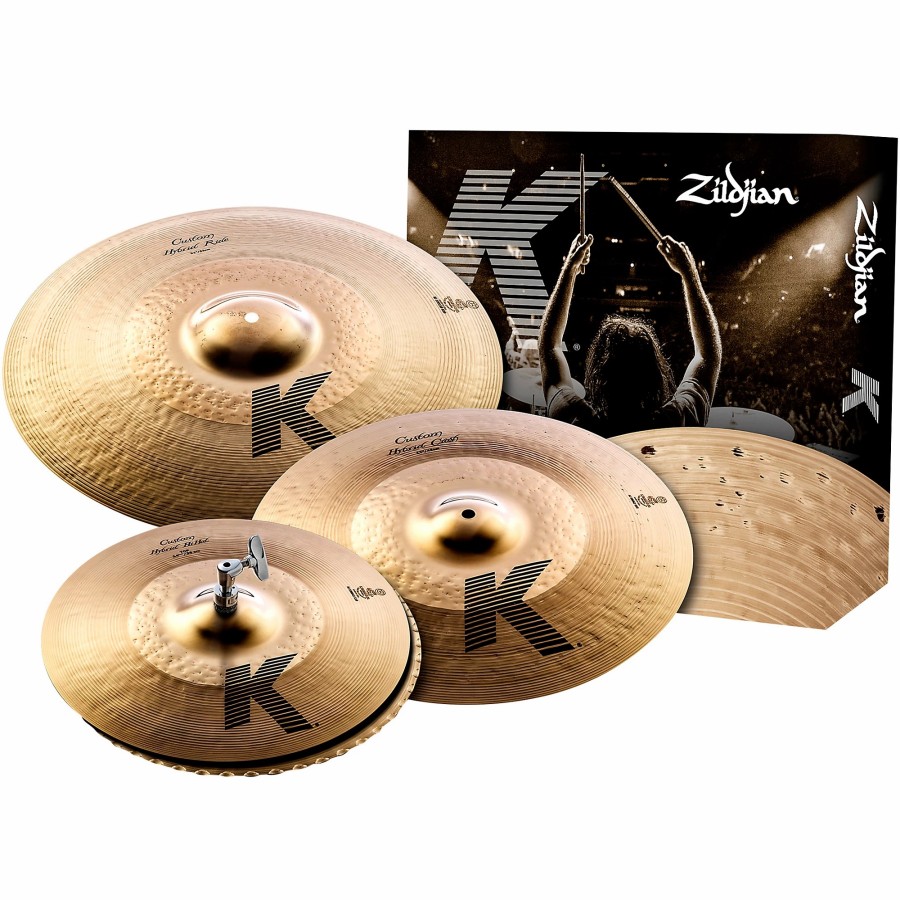 Drums Zildjian Cymbal Packs | Zildjian K Custom Hybrid Cymbal Pack With Free 17" Hybrid Crash