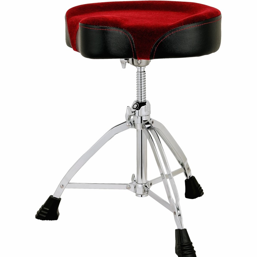 Drums Mapex | Mapex Saddle Top Double-Braced Drum Throne - Red Cloth Top