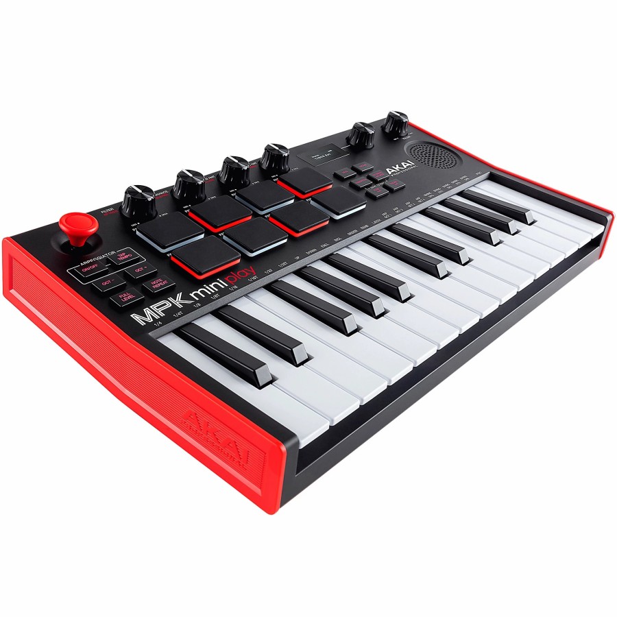 Keyboards & Midi Akai Professional Midi Controllers | Akai Professional Mpk Mini Play Mk3 Mini Controller Keyboard With Built-In Speaker