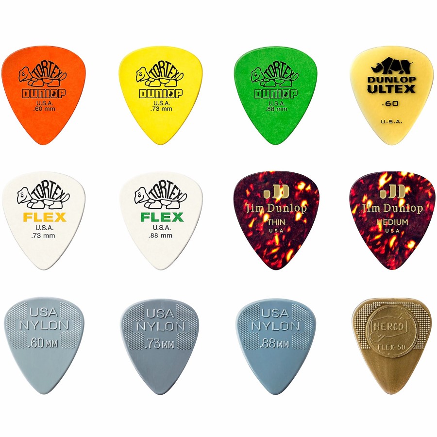 Guitars Dunlop Guitar Picks | Dunlop Acoustic Variety 12 Pack Picks