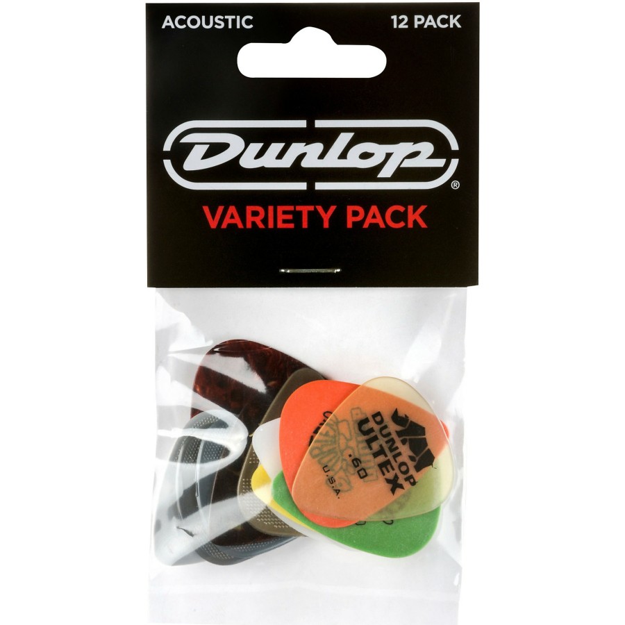 Guitars Dunlop Guitar Picks | Dunlop Acoustic Variety 12 Pack Picks