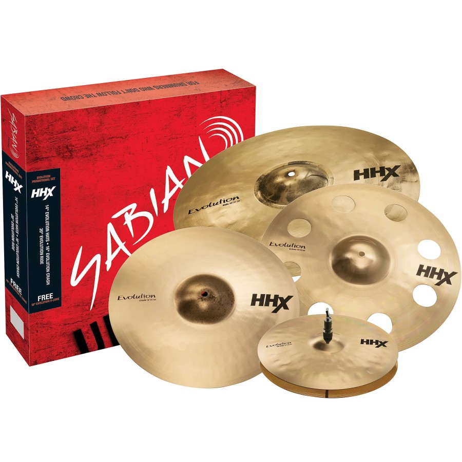 Drums SABIAN Cymbal Packs | Sabian Hhx Evolution Pack With Free Hhx Evolution Ozone Crash