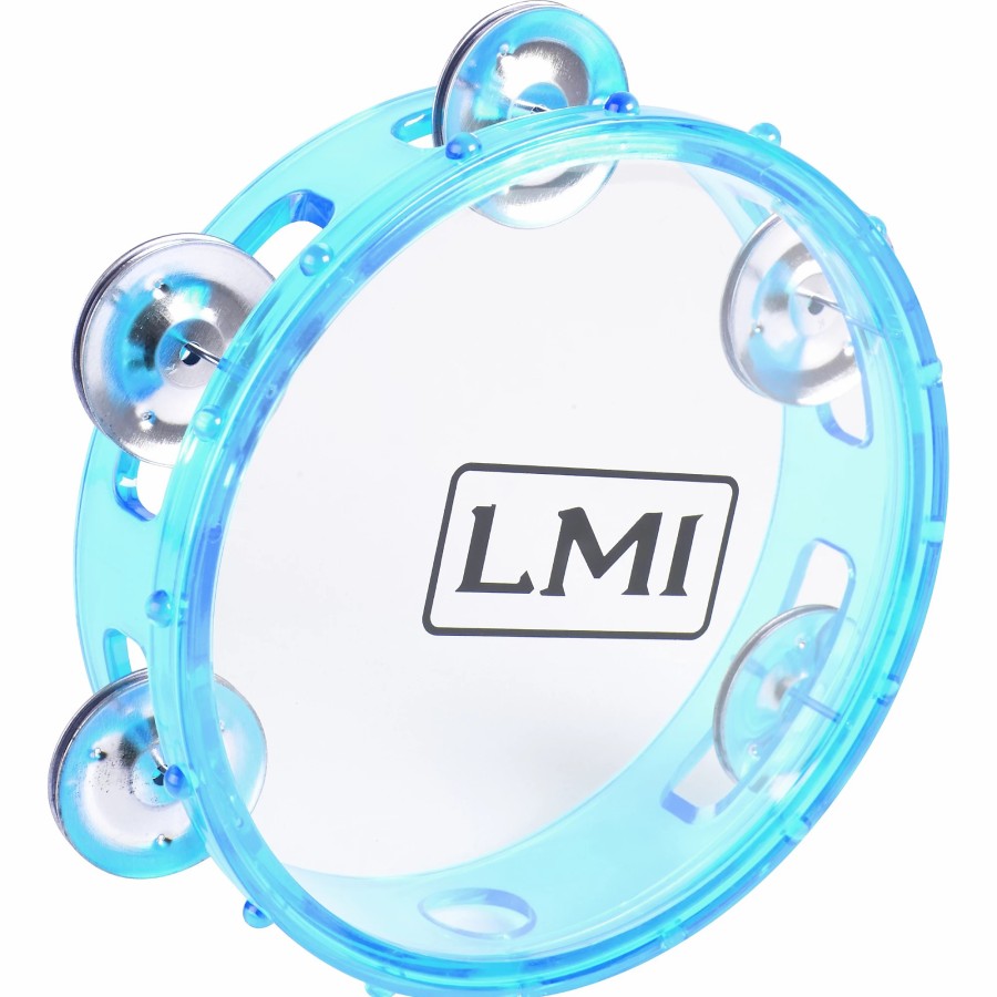 Drums LMI | Lmi Transparent Tambourine With Head Blue 15Cm