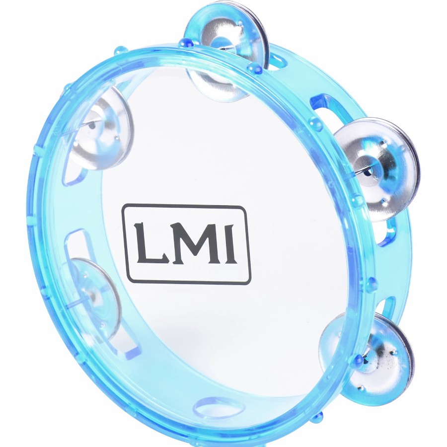 Drums LMI | Lmi Transparent Tambourine With Head Blue 15Cm