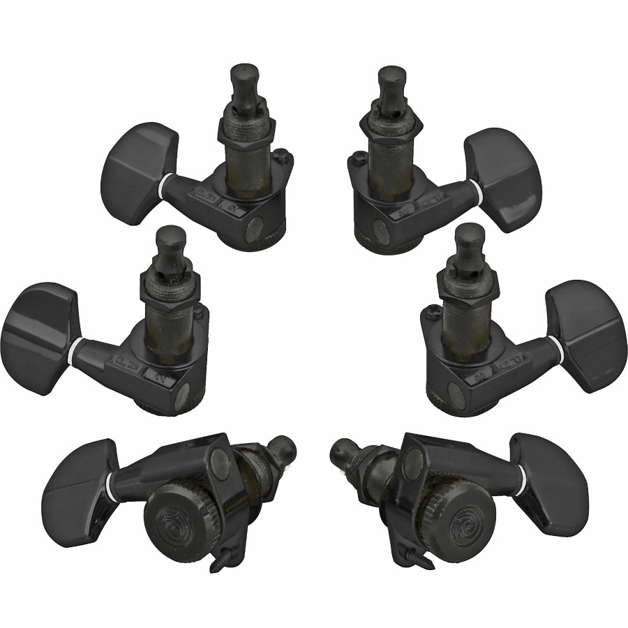 Basses D'Addario Fretted Instrument Accessories & Parts | D'Addario Auto-Trim Tuning Machines/3 Per Side Black