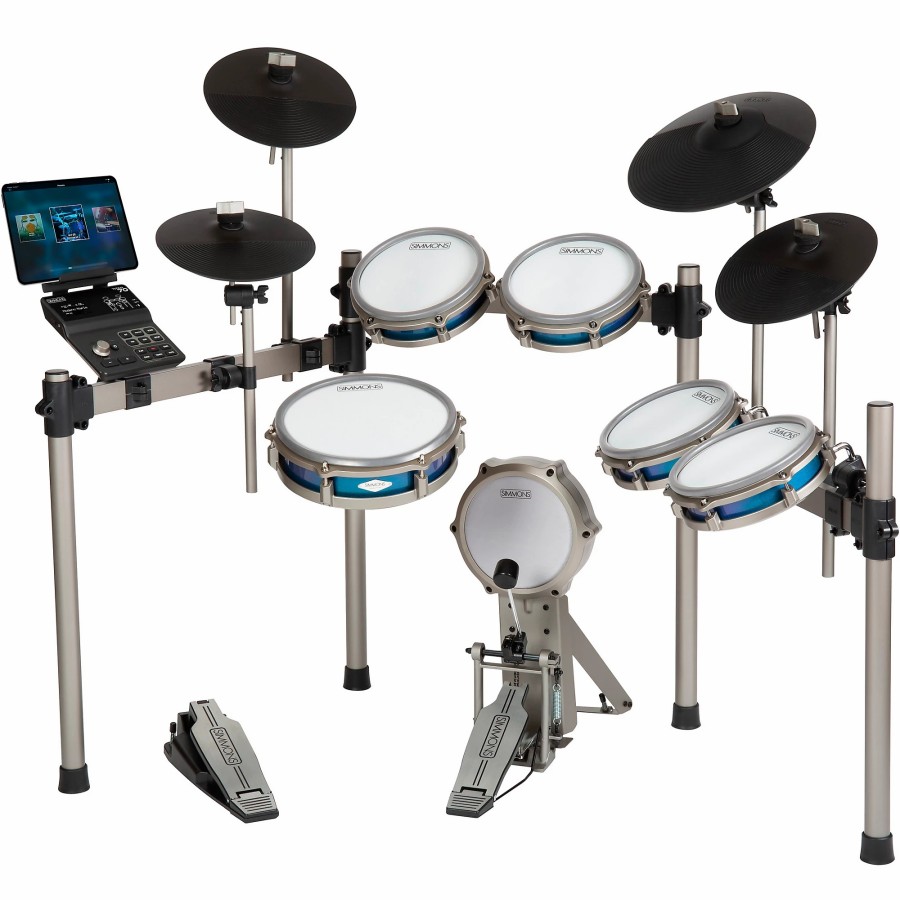 Drums Simmons Electronic Drum Sets | Simmons Titan 70 Electronic Drum Kit With Mesh Pads And Bluetooth