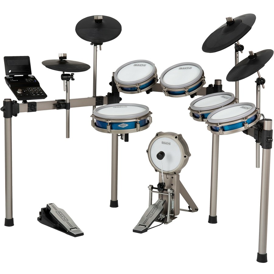 Drums Simmons Electronic Drum Sets | Simmons Titan 70 Electronic Drum Kit With Mesh Pads And Bluetooth