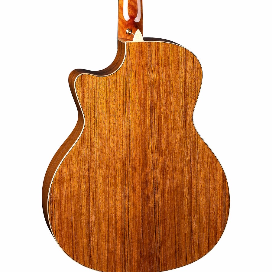 Basses Luna Fretted | Luna Vista Bear Tropical Wood Acoustic-Electric Bass Gloss Natural