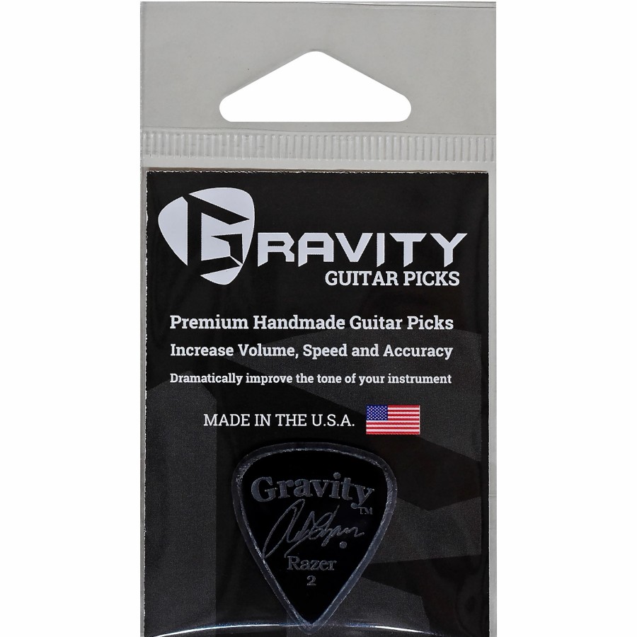 Guitars GRAVITY PICKS Guitar Picks | Gravity Picks Razer Standard Master Smoke Chapman Guitar Picks 2.0 Mm