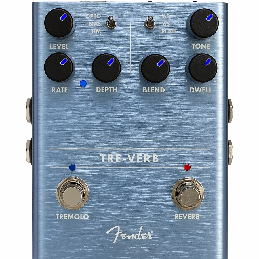 Amps & Effects Fender Delay & Reverb | Fender Tre-Verb Digital Tremolo And Reverb Effects Pedal