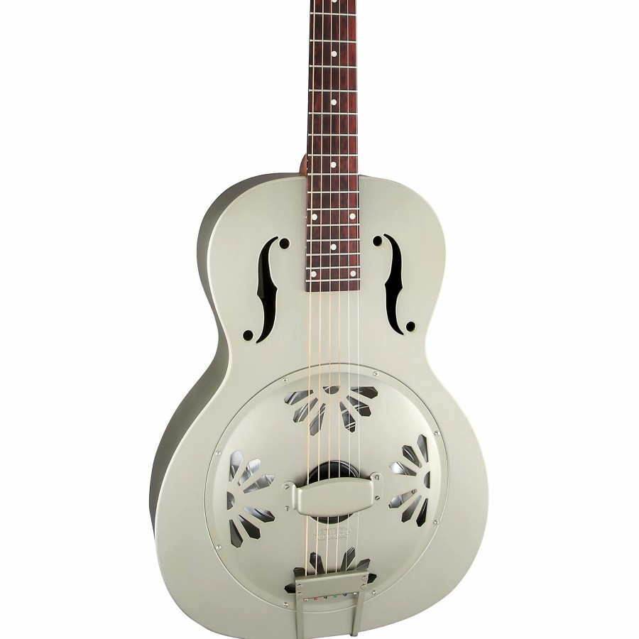 Guitars Gretsch Guitars | Gretsch Guitars G9201 Honey Dipper Round-Neck, Brass Body Biscuit Cone Resonator Guitar