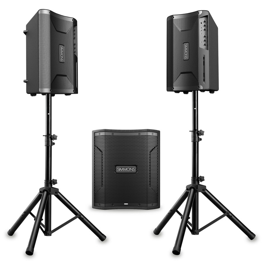 Drums Simmons Drum Amps | Simmons Da2110 Drum Amp And Da12S Subwoofer Bundle With Speaker Stands & Cables