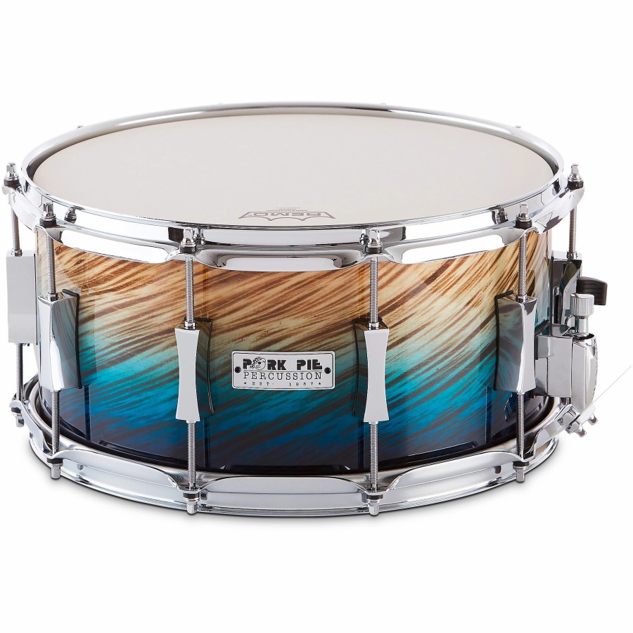 Drums Pork Pie Snare Drums | Pork Pie Birch Snare Drum 14 X 7 In. Blue Fade Dip