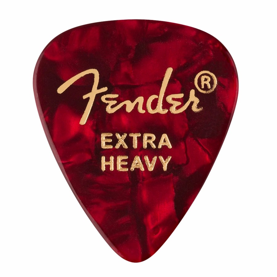 Guitars Fender Guitar Picks | Fender 351 Premium Celluloid Guitar Picks 12-Pack Red Moto X-Heavy