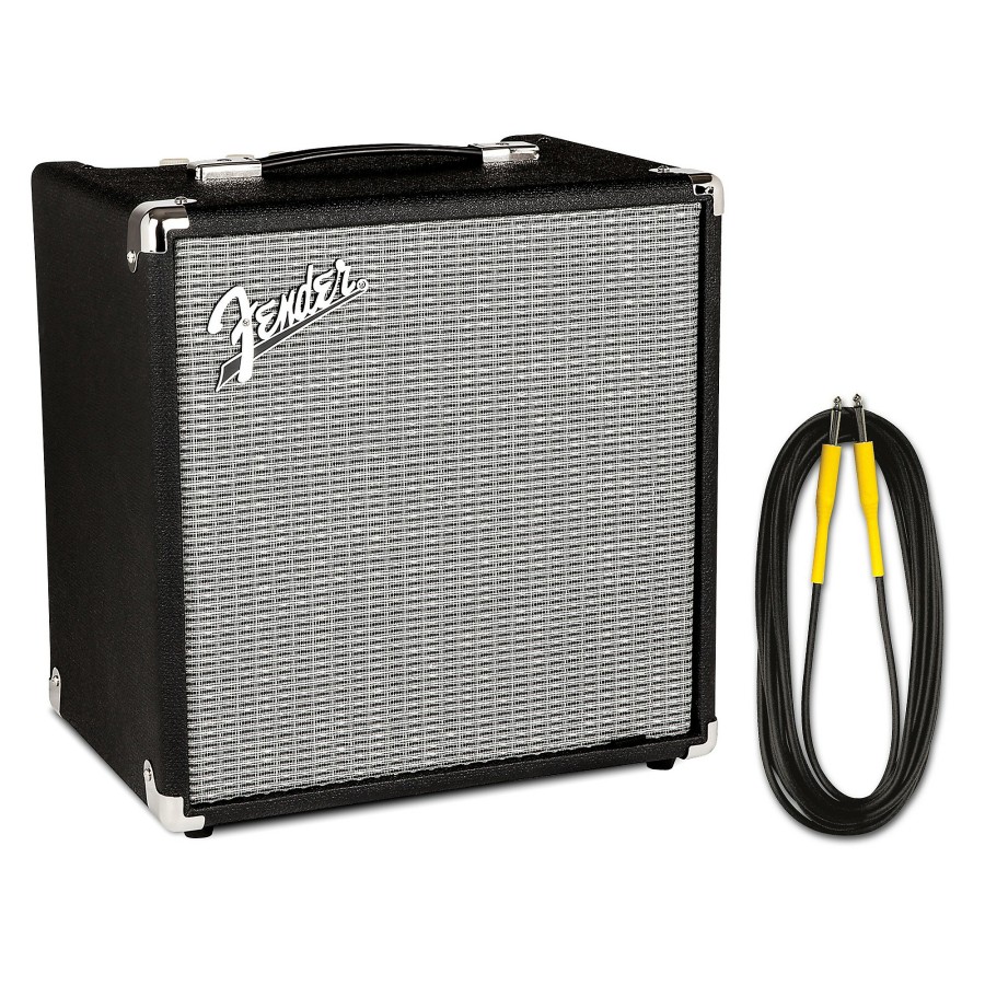 Amps & Effects Fender Combo Amps | Fender Rumble 25W 1X8 Bass Combo Amp And 20' Instrument Cable