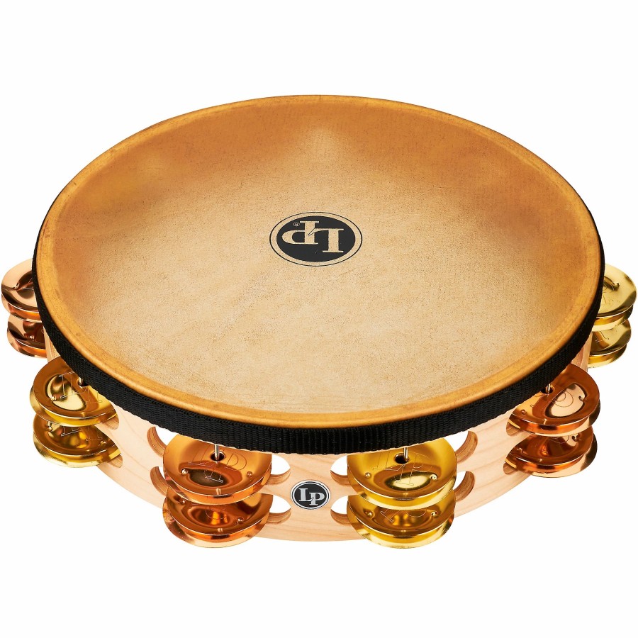 Drums LP | Lp Pro Double Row Headed Tambourine 10 In. Brass/Bronze