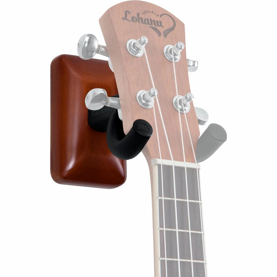 Guitars Gator Wall Hangers | Gator Wall Mount Ukulele/Mandolin Hanger Mahogany