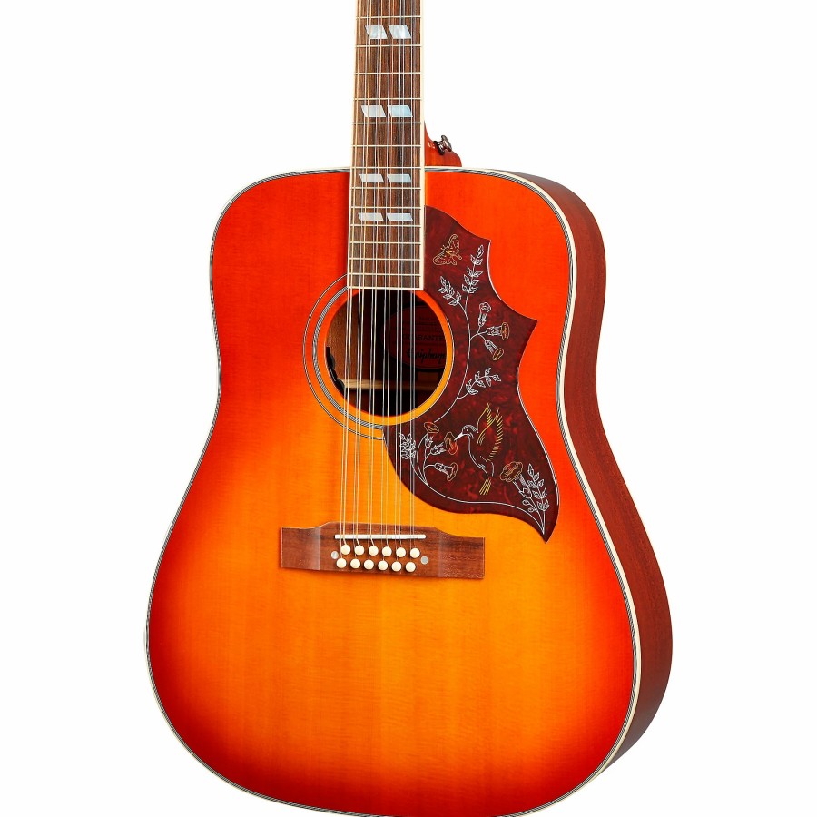 Guitars Epiphone 12-String | Epiphone Inspired By Gibson Hummingbird 12-String Acoustic-Electric Guitar Aged Cherry Sunburst