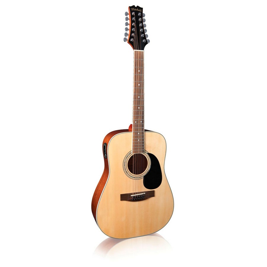 Guitars Mitchell 12-String | Mitchell D100S12E 12-String Dreadnought Acoustic-Electric Guitar Natural