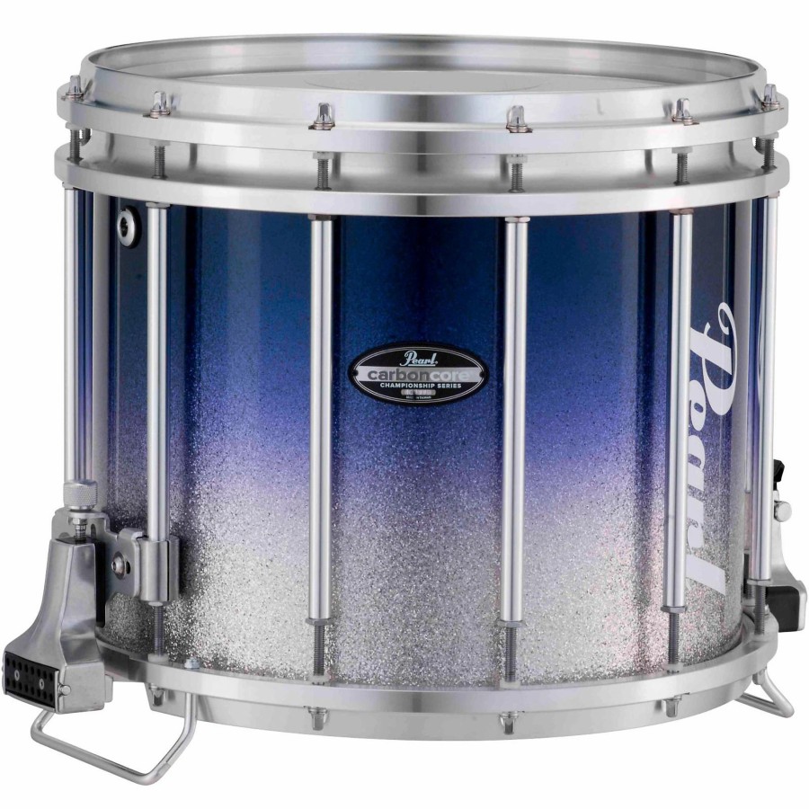 Band & Orchestra Pearl | Pearl Championship Carboncore Varsity Ffx Marching Snare Drum Fade Top Finish 13 X 11 In. Blue Silver #963