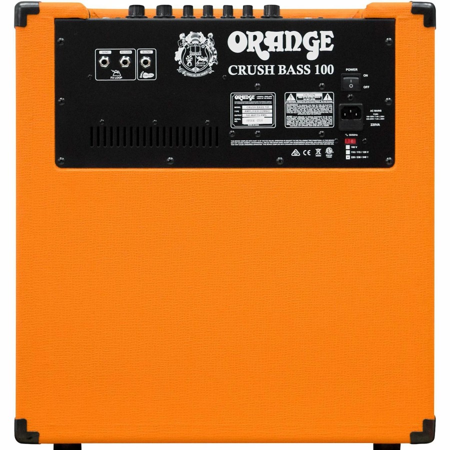 Basses Orange Amplifiers Bass Amps | Orange Amplifiers Crush Bass 100 100W 1X15 Bass Combo Amplifier Orange