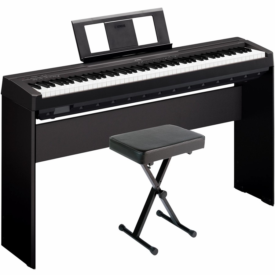 Keyboards & Midi Yamaha Home Digital Pianos | Yamaha P-45Lxb Digital Piano With Stand And Bench Black