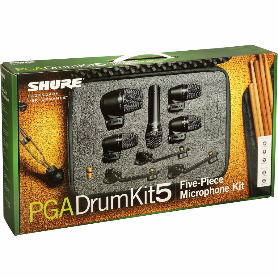 Mics & Wireless Shure | Shure Pgadrumkit5 5-Piece Drum Microphone Kit