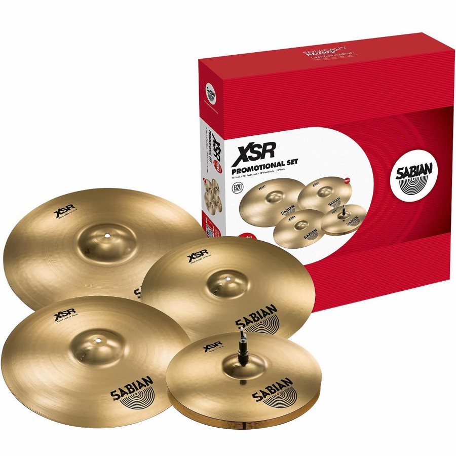 Drums SABIAN Cymbal Packs | Sabian Xsr Series Performance Set With Free 18" Crash