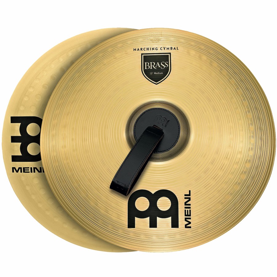 Band & Orchestra MEINL | Meinl Brass Marching Medium Cymbal Pair 13 In.